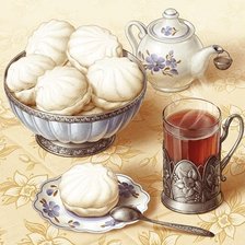 Схема вышивки «Чай с зефиром»