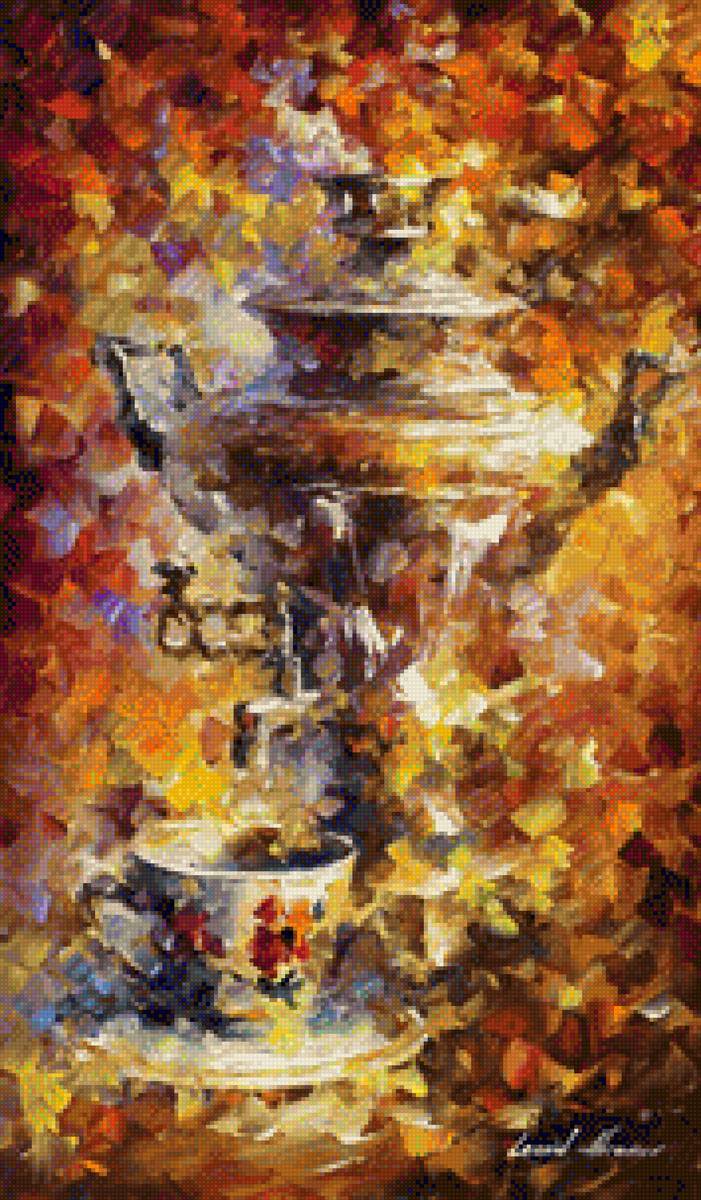 tea time - afremov, naturmort - предпросмотр
