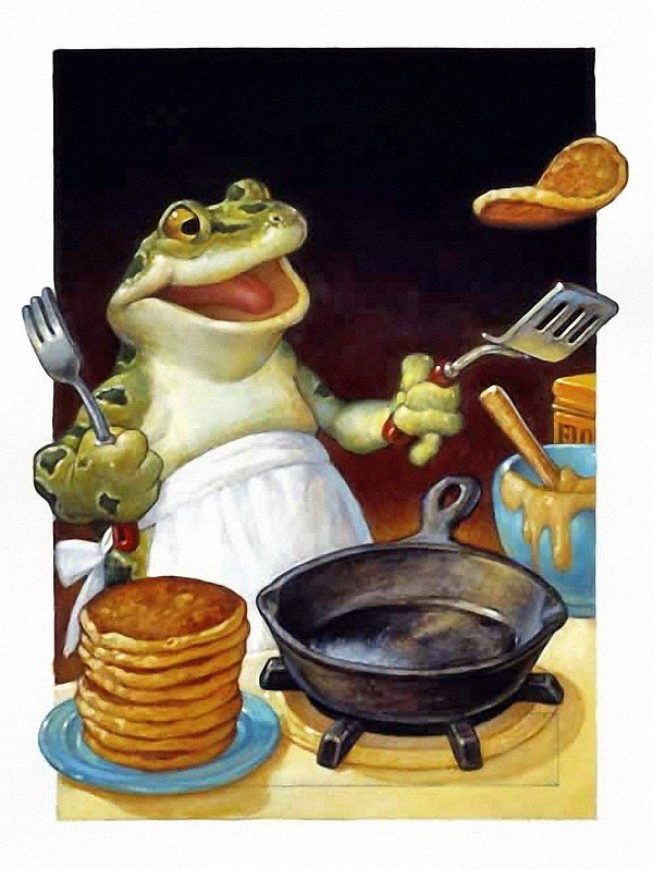 Лягушка печет блины - для кухни - оригинал