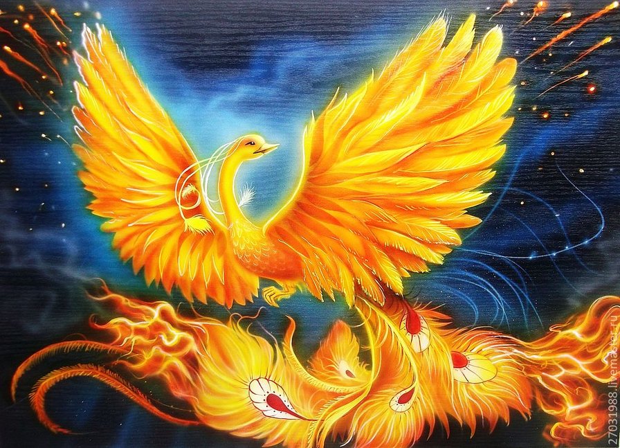 Жар-птица - феникс, птица - оригинал