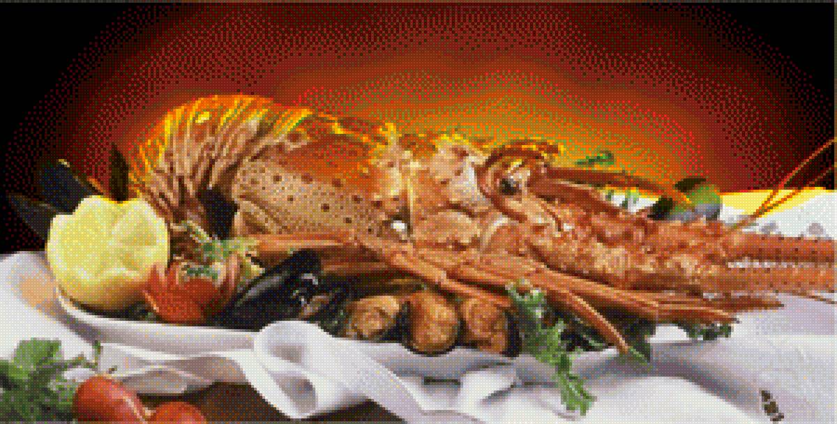 Лобстер - натюрморт, лобстер - предпросмотр