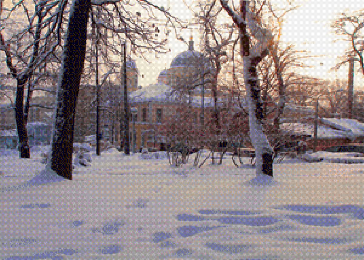 снегири - город, пейзаж, зима - предпросмотр