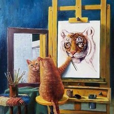 Схема вышивки «Котик»