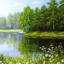 Схема вышивки «Озеро»