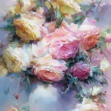 Схема вышивки «цветы в вазе»