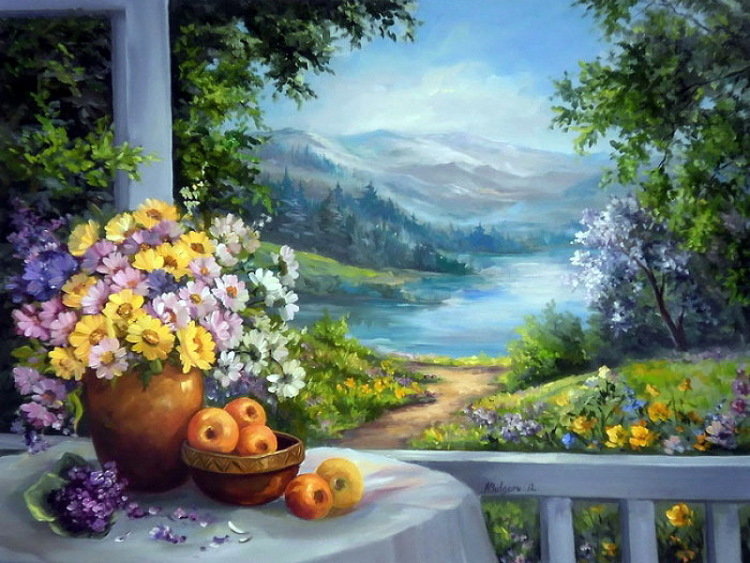 летний пейзаж - лето, пейзаж - оригинал