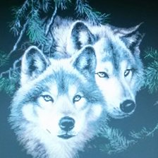 Оригинал схемы вышивки «Волчья любовь» (№1369141)
