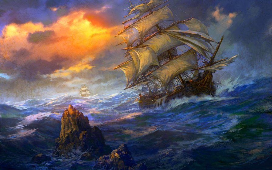 шторм - море, корабль, шторм - оригинал