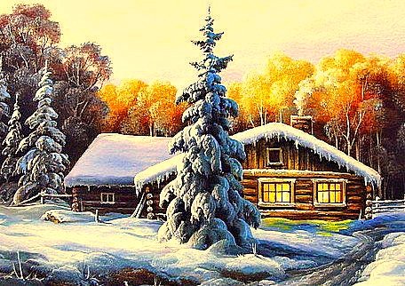 морозная зима - природа, пейзаж.снег, зима - оригинал