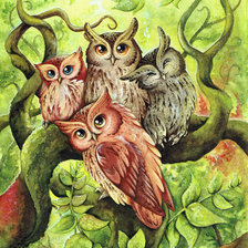 Схема вышивки «птички»