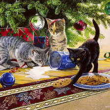 Схема вышивки «Киски»