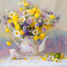 Схема вышивки «ромашки»