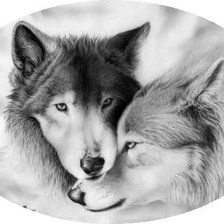 Оригинал схемы вышивки «волки» (№1370921)