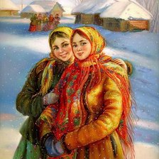 Оригинал схемы вышивки «Русские красавицы» (№1372689)