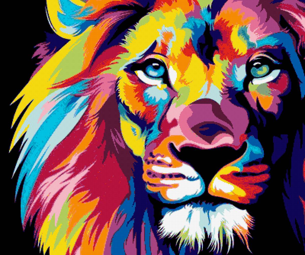 Лев - лев, яркие - предпросмотр