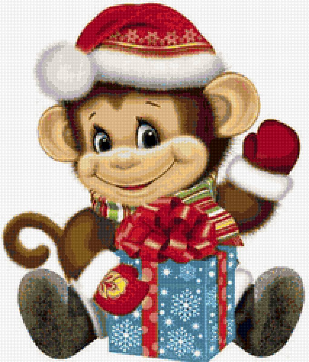 Новый год обезьян. Новогодняя обезьяна. Обезьяна символ года. Обезьяна в новогоднем колпаке. Новый год с обезьянкой.