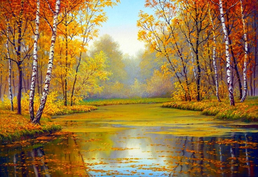 осень в лесу - осень, пейзаж, природа - оригинал