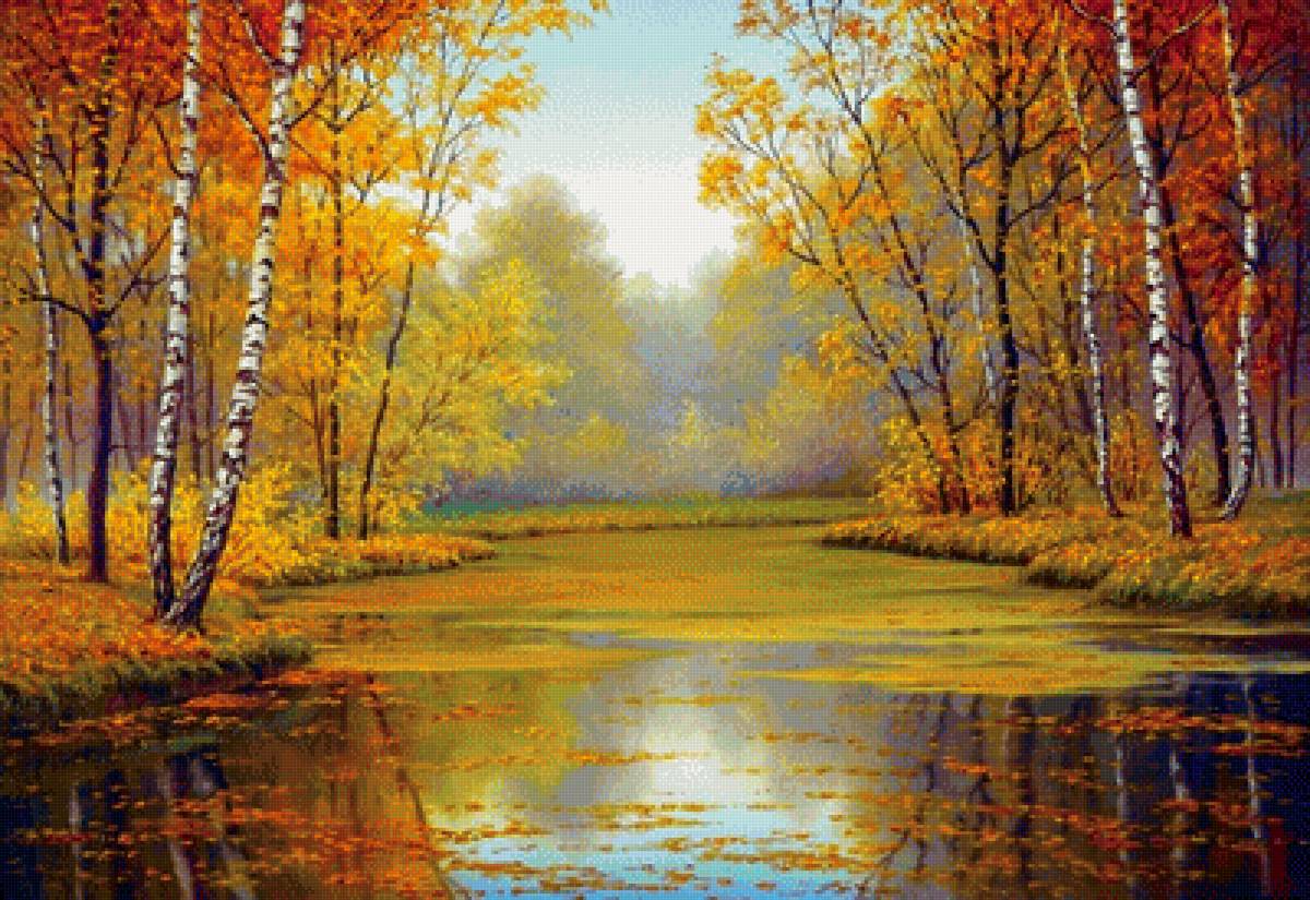 осень в лесу - осень, природа, пейзаж - предпросмотр