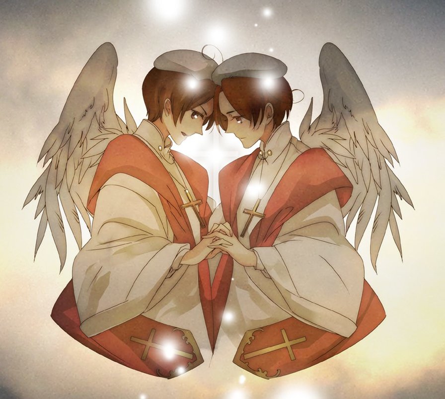 Хеталия - хеталия, романо, италия, ангел - оригинал