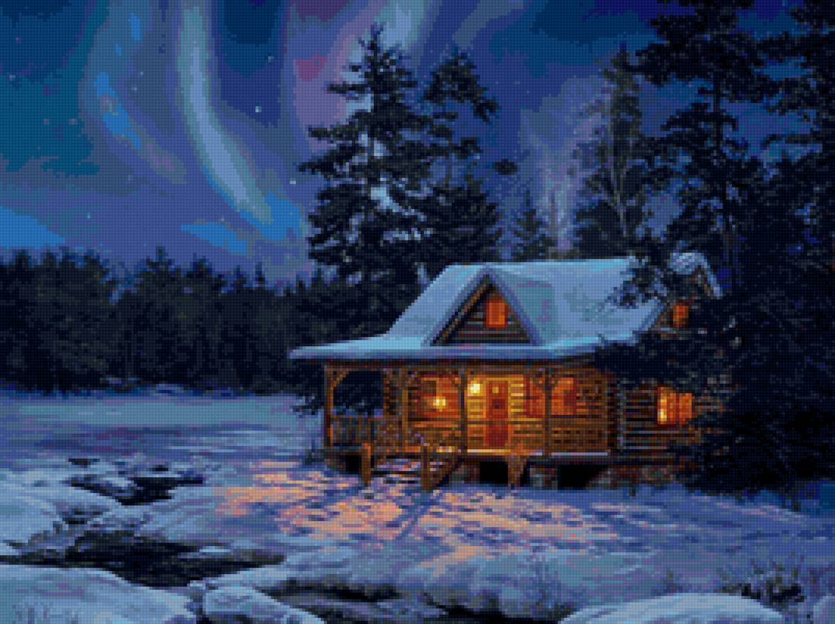 зимний дом 4 - зима, рождество, снег - предпросмотр