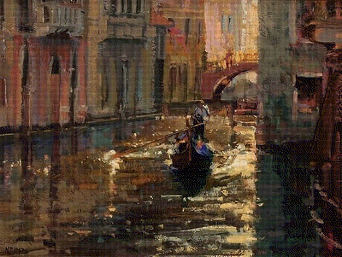 Венеция - венеция, гондола, картины - предпросмотр