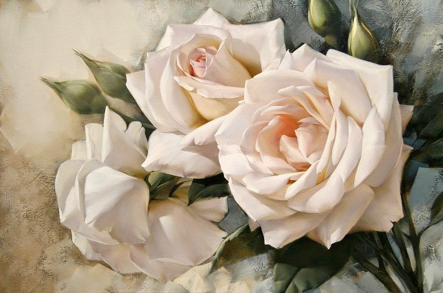 Худ. Игорь Левашов - розы, цветы - оригинал