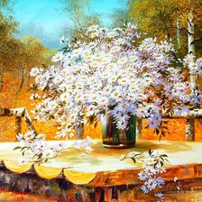 Схема вышивки «ромашки»