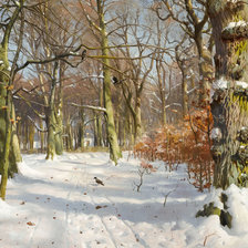 Зимний лес по картине П.Менстеда