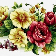 Оригинал схемы вышивки «Цветы» (№1377084)