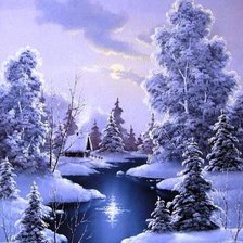 Схема вышивки «зима»