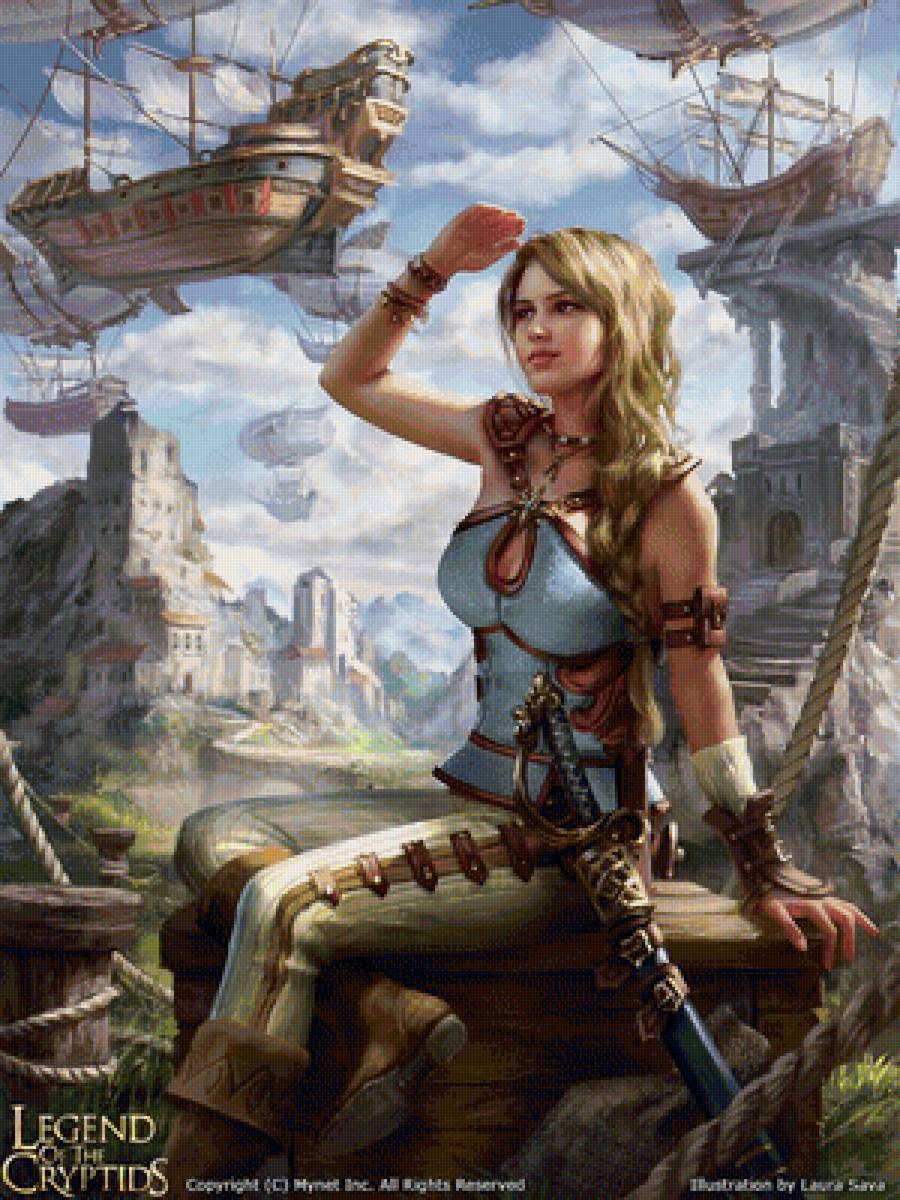 Девушка - фэнтази, иллюстрации, сказки - предпросмотр