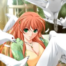 Схема вышивки «Девушка»