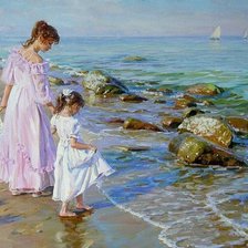 Схема вышивки «мама и малышка»