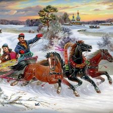 Схема вышивки «Тройка 2вариант»