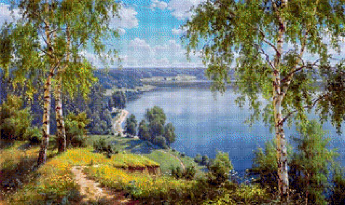 Пейзаж - русь красота лето - предпросмотр