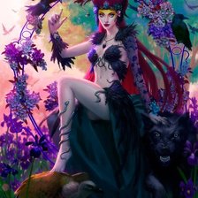 Схема вышивки «Девушка»