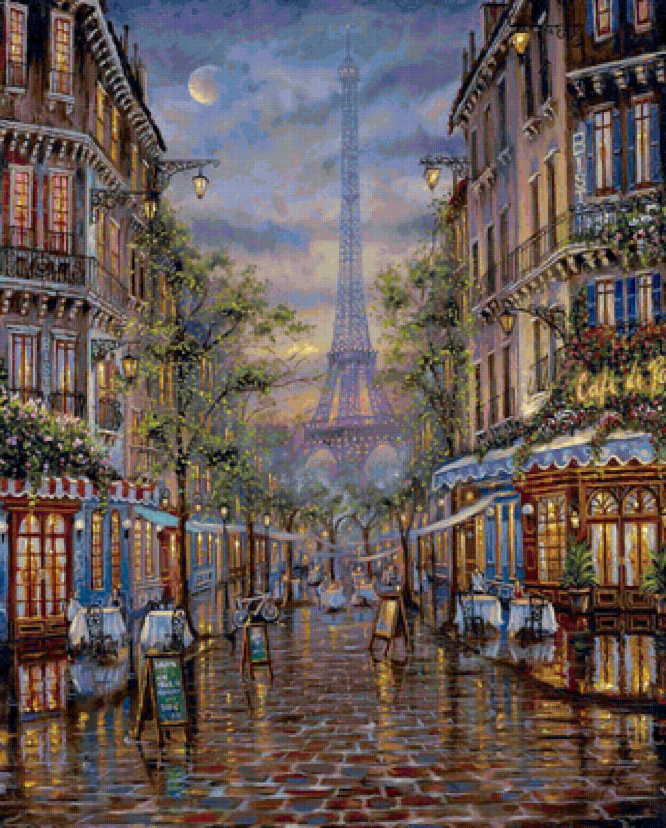 париж:как много в этом слове... - живопись, пейзаж, город, улица - предпросмотр