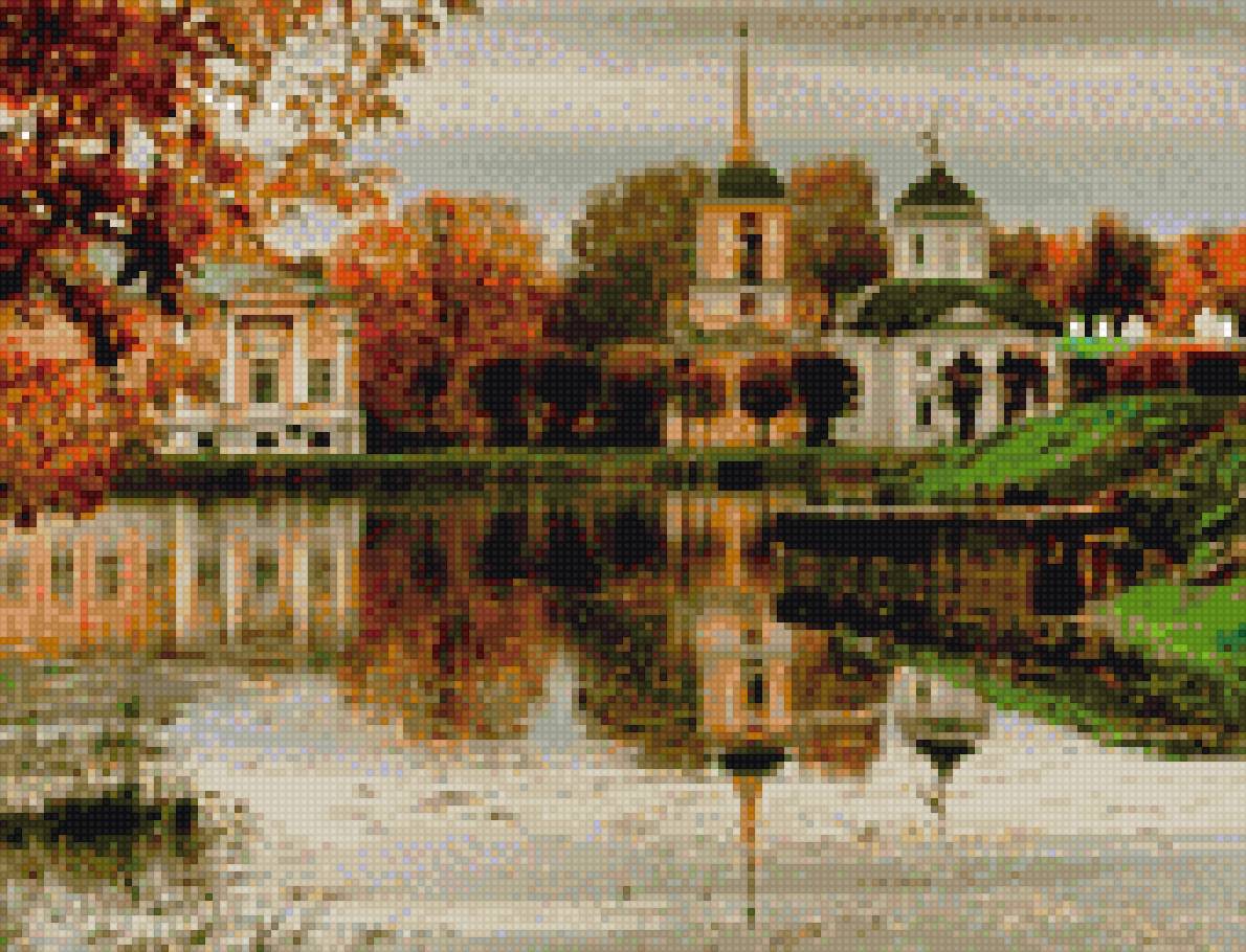 петергоф - пейзажи, вода, отражения, парки, осень - предпросмотр