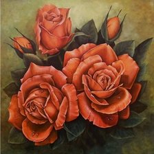 Схема вышивки «розы»