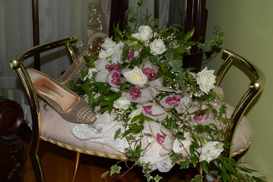 Свадебный букет - свадьба, орхидеи, букет - оригинал
