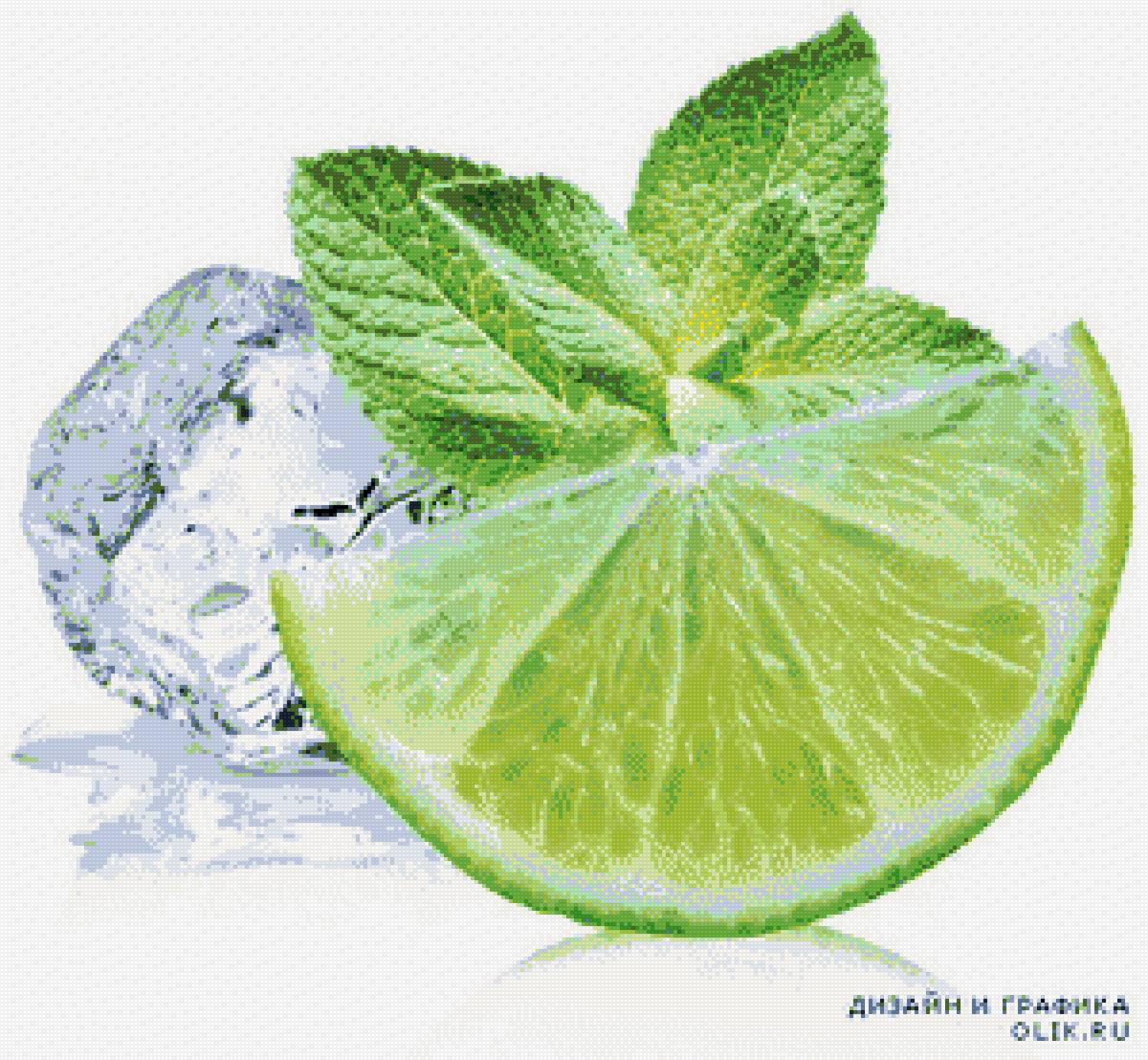 Лайм и мята - натюрморт, лайм - предпросмотр