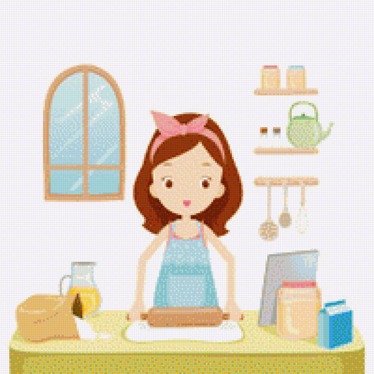 garota na cozinha - pessoa, cozinha - предпросмотр