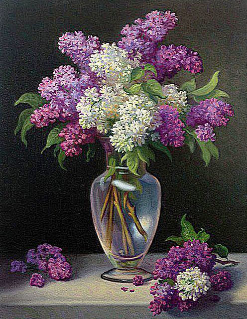 Сирень - цветы, сирень, ваза - оригинал