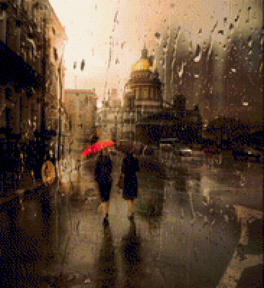 Московская осень - дождь, осень, москва - предпросмотр