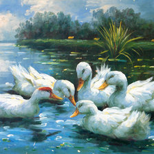 Схема вышивки «На пруду»