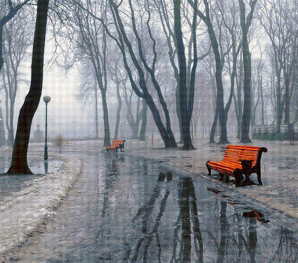 Парк воспоминаний - природа, снег, весна, пейзаж, вода - предпросмотр