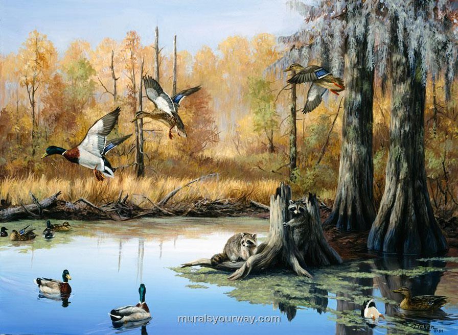 Утки на озере - осень, озеро, природа, утки - оригинал