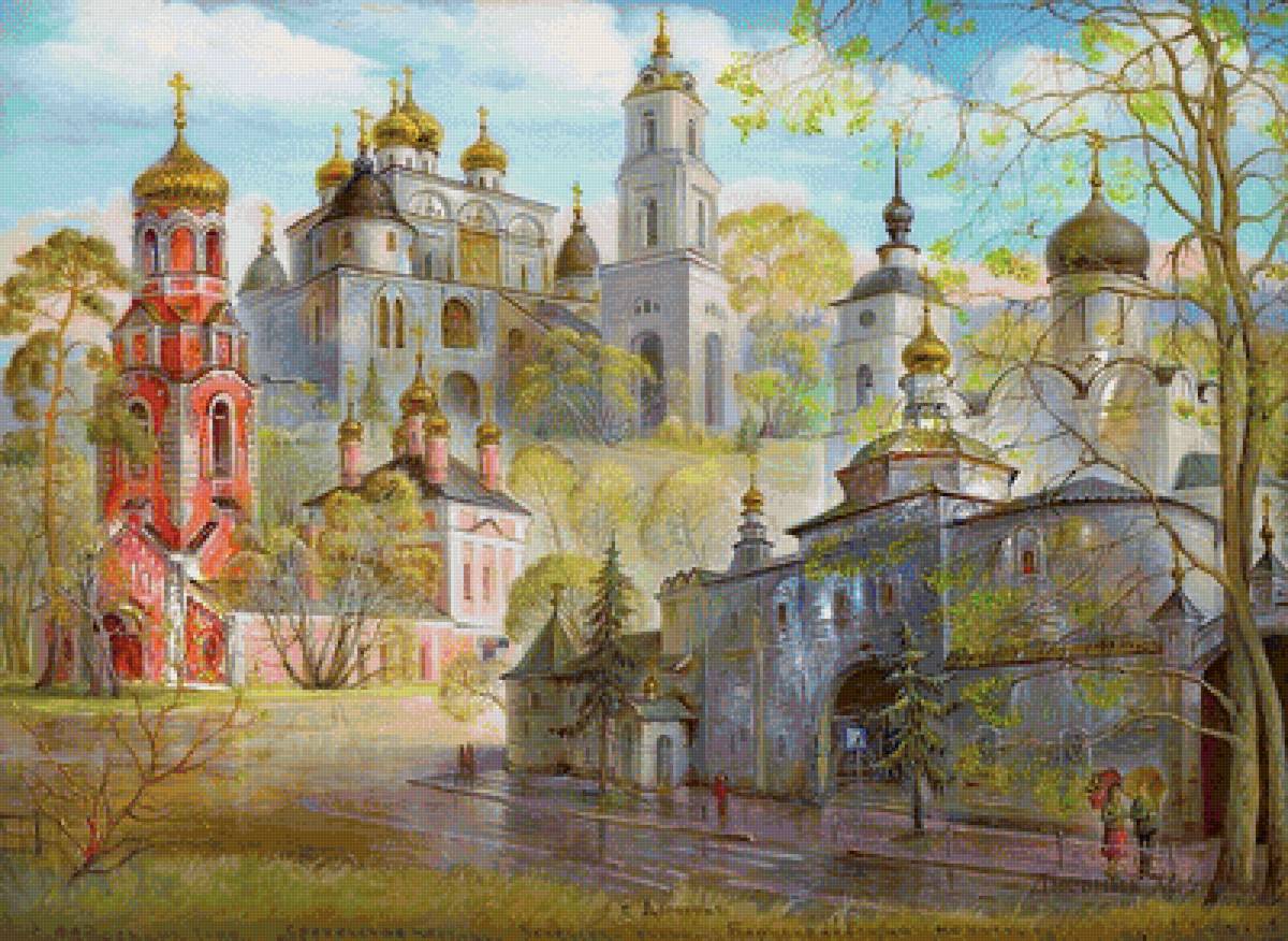 Русь православная - природа, пейзаж, картина - предпросмотр