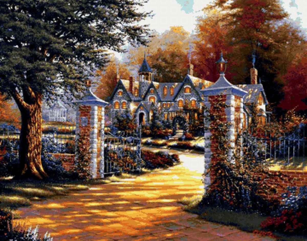 Домик мечты2 - усадьба, дом, дворик, природа - предпросмотр