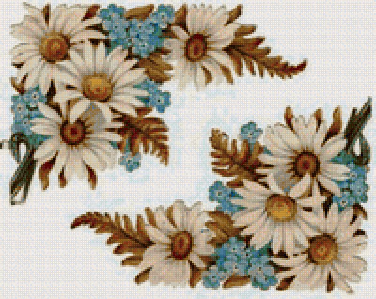 Ромашки - скатерть, ромашки - предпросмотр